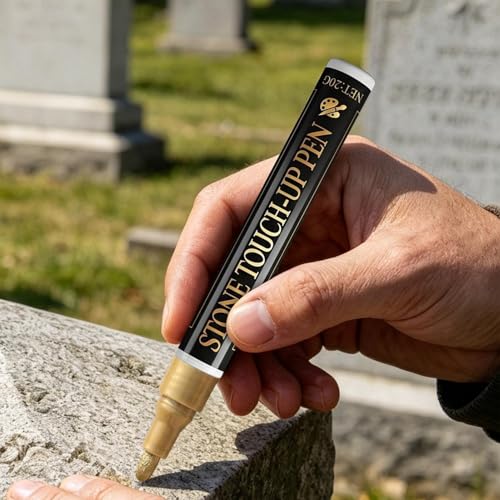 Tombstone Marker Pen Gravestone Lettering Renewal | Gravestone Lettering Paint Pen for Women Men Caregiver Dog Owner Family Volunteer Monument Garden Park Roadside Yard Lawn