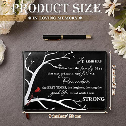 Yingzhao Funeral Guest Book for Memorial Service in Loving Memory Guest Book with Pen 144 Pages Cardinal Celebration of Life Party Supplies Funeral Sign in Books for Guests - style: A Limb
