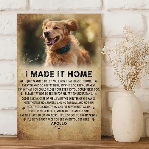 KiKiLuna Personalized Dog Memorial Framed Canvas - color: Design 2