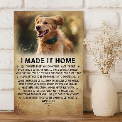 KiKiLuna Personalized Dog Memorial Framed Canvas - color: Design 2