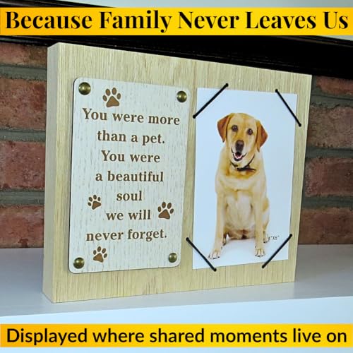 Memorial Gifts for Dogs, Gift for Someone who Lost a Dog, Pet Memorial Keepsakes for Dogs, Dog Remembrance Picture Frame, Loss of a Pet Sympathy Gift, 4 x 6 Wooden Picture Frame - size: Dog Beautiful Soul