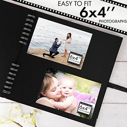 Scrapbook Album, 70 Pages, 10 x 10 Inch, Black Photo Album, Scrap Book | Hardcover with Thick 250 GSM Kraft Paper, Ideal for Your Scrapbooking Albums, Art & Craft Projects (Black, 10 x 10 Inch) - color: Black, size: 10 X 10 Inch