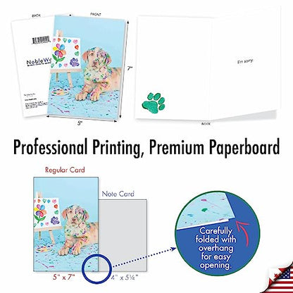 The Best Card Company - Pet Sympathy Card with Envelope - Animal Bereavement, Sorry for Loss - Dirty Dogs C7217ESRG - style: Dirty Dogs