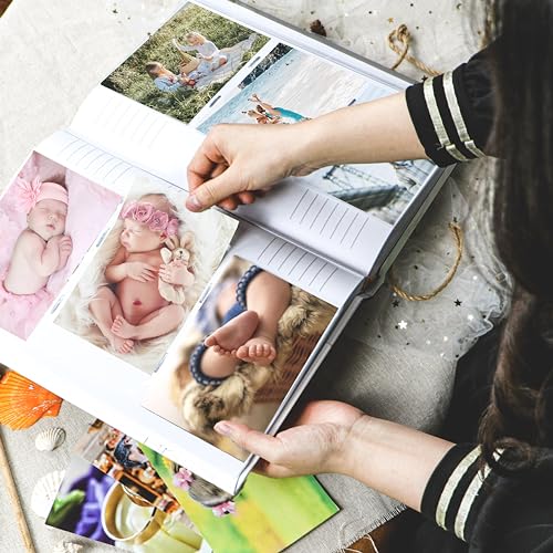 Holoary Baby Photo Album 4” x 6” 300 Photos, Newborn Baby Keepsake Gifts for Baby Boy/Girl and New Parents, Woodland Animals Design Baby Photo Albums - size: 8.4''x12.9''