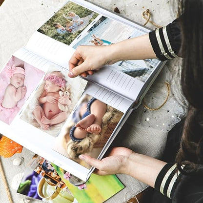 Holoary Baby Photo Album 4” x 6” 300 Photos, Newborn Baby Keepsake Gifts for Baby Boy/Girl and New Parents, Woodland Animals Design Baby Photo Albums - size: 8.4''x12.9''