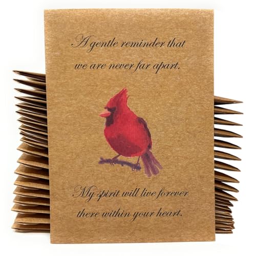 Digital Voyager Cardinal Funeral Bird Seed Favors - 20 Individual Sealed Packets of Birdseed - Ready to Give Out, No Assembly Required