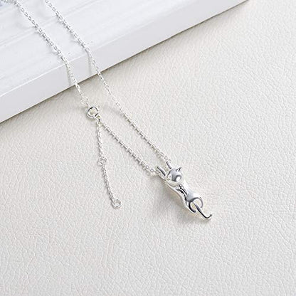 Imrsanl Pet Cremation Jewelry for Ashes Cat Urn Necklace - color: Sterling silver