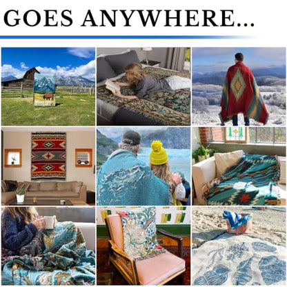 Pure Country Weavers Carried to Heaven on Wings of a Dove Blanket by Sherri Buck Baldwin - Sympathy Bereavement Gift Tapestry Throw Woven from Cotton - Made in the USA (72x54) - color: Wings Dove, size: 72" x 54"