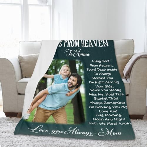 Personalized Memorial Blanket for Loss of Loved Dad Mom Husband Wife - color: Memorial Blanket 01