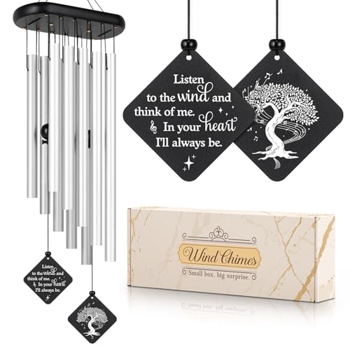 SteadStyle Sympathy Gifts for Loss of Loved One, Memorial Wind Chimes 26 in | Bereavement Remembrance Memorial Gifts for Loss of Mom Dad, Sympathy Wind Chimes for Outside, Home Decor Outdoor Garden Patio