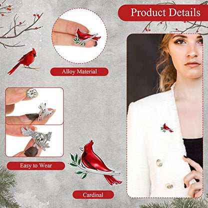 Jexine Memorial Cardinal Sign Pins Set Funeral Pocket Token Guardian Gifts Pocket Oil Dropped Religious Funeral Favors Celebration of Life Memorial Sympathy Gifts Cardinal Charms for Women Man