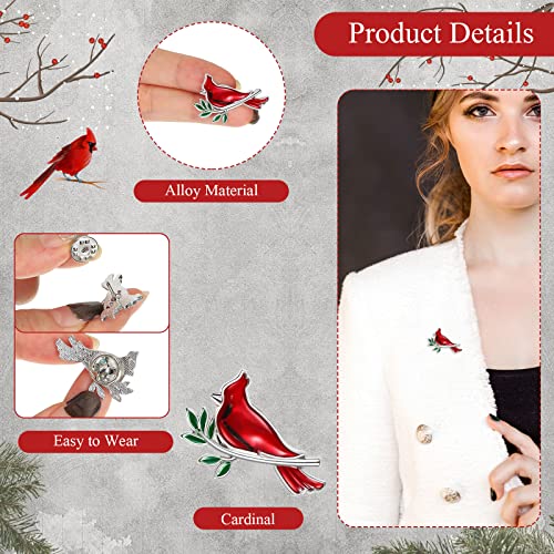 Jexine 20 Pcs Cardinal Pins Memorial Funeral Pocket Gifts - style: Classic