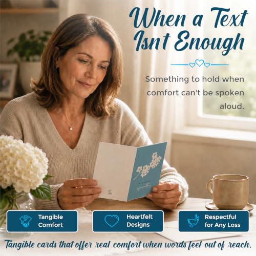 24 Box of Sympathy Cards with Envelopes - 4×6", 300 GSM - color: Monochrome