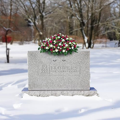 Sympathy Silks Artificial Cemetery Flowers - Grave Headstone Flowers for Mother's Day - Garden Mums Beauty Pink and Cream Saddle