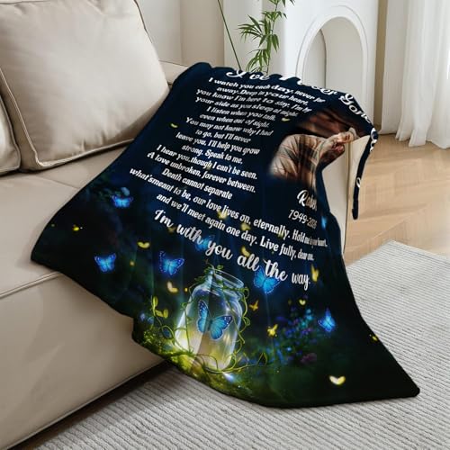 Vsmoedb Custom Memorial Blanket with Pictures for Loss of Loved One - color: Select16