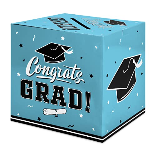Gatherfun Graduation Party Decorations Box Card for Gift Favors Decor Supplies - Sky Blue - color: Sky Blue