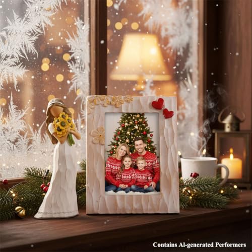 Encouragement Gifts for Women Friends Daughter Kids Inspirational Support | Sunflower Gifts for Women Birthday 6.7" Resin Sculpted Hand-Painted Figurines Home Decor(Frame for Free) - style: Encouragement Set