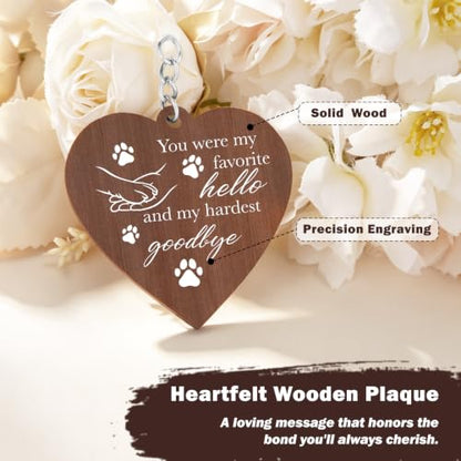 Abooxiu Dog Memorial Gifts for Loss of Pet, Picture Frame with Glass Small Keepsake Urn Pet Urns for Ashes, Double-Sided Rotating 4x6 Photo Frame, Dog & Cat Sympathy Gift, Pet Loss Remembrance Decor