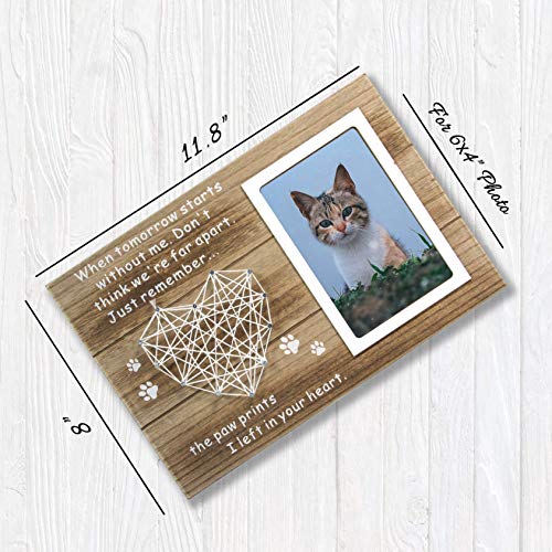 VILIGHT Dog Passing Away Gifts Pet Loss Sympathy Memorial Frame 4x6 In | Gifts for Someone Who Lost a Dog, Cat Memorial,Dog memorial Picture Frame, Paw Prints in Heaven Memory Frame