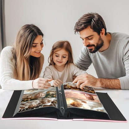 Artmag Photo Album 4x6 300 Photos, Extra Large Capacity Leather Cover Wedding Family Photo Albums Holds 300 Horizontal 4x6 Photos(Grey) - color: Grey, size: 300 Pockets