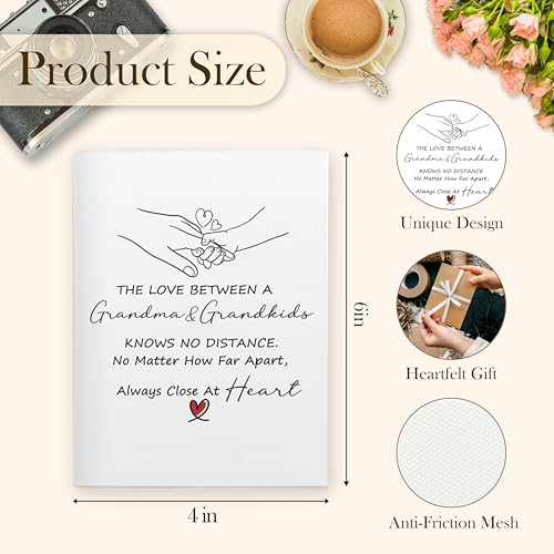 Grandma Photo Album 4x6, Best Grandma Gifts for Mother's Day from Grandkids, Grandmother Gifts 18 Pockets Small Picture Memory Photo Album for Family Anniversary Travel Vacation - color: Best Heart