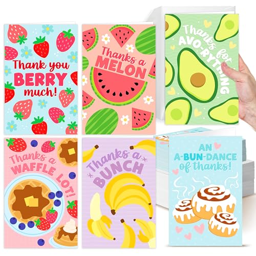 24 Bulk Thank You Cards with Envelopes Blank Cute Thank You Cards | Colorful Pastel 6 x 4 Appreciation Card Birthdays, Baby Shower, Teacher, Small Business, Party Guests, Coworkers & Holidays - style: Colorful Pastel 24 pcs