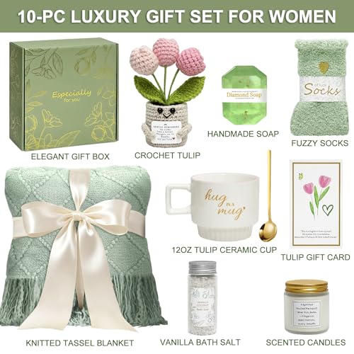 Sympathy Gifts for Women - Self Care Gift Basket for Loss of Loved One, Miscarriage, Bereavement Thinking of You Gift Set, Get Well Soon Care Package, Mothers Day Birthday Gifts for Mom Friend Wife