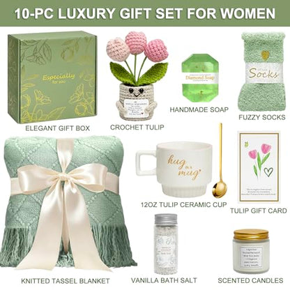 Sympathy Gifts for Women - Self Care Gift Basket for Loss of Loved One, Miscarriage, Bereavement Thinking of You Gift Set, Get Well Soon Care Package, Mothers Day Birthday Gifts for Mom Friend Wife
