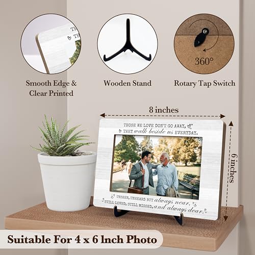 Memorial Picture Frame, They Walk Beside Us Everyday Frame, Sympathy Wooden Photo Frame With Stand, Bereavement Gifts For Loss Of Loved One, 38 - color: Those We Love Don't Go Away
