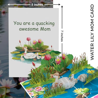 iGifts And Cards Mama Duck Birthday 3D Pop-Up Card – Funny Family 5"x7" | Mother’s Day, Heartfelt Thanks Greeting, Mom, Wife, Grandma, Stepmother, Duckling Design, Handcrafted Paper Art, Notecard - color: Mama Duck