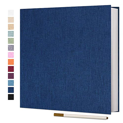 Vienrose Self Adhesive Photo Album, 60 Pages, 11 x 10.6 in, Blue | Scrapbook Album, 30 Sheets, 3x5 4x6 5x7 8x10 Photos, Metallic Pen, DIY Memory Book, Wedding Album, Family Photos - color: Blue, size: 11"x10.6"60 Pages