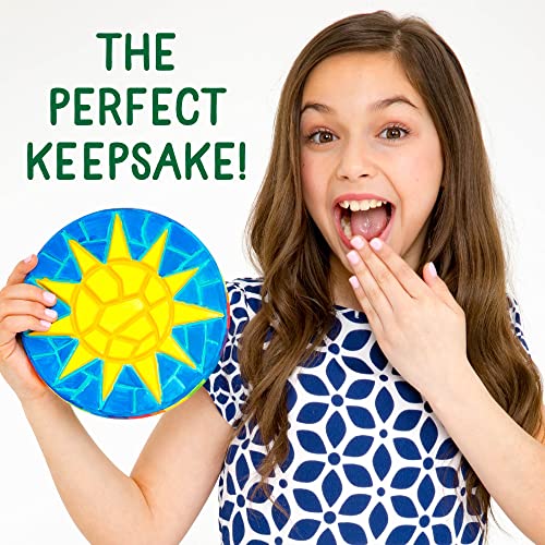 Creative Roots Mosaic Sun Stepping Stone Kit, Includes 7-Inch Ceramic Stepping Stone & 6 Vibrant Paints, DIY Garden Stone for Kids Ages 6+ - style: Sun