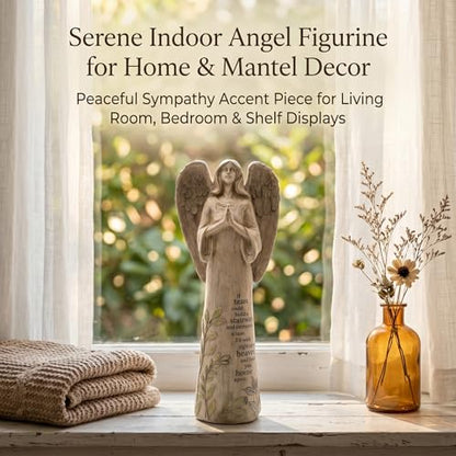 Ivy Home Resin Garden Statue Standing Praying Angel Garden Statuary for Outdoor Decor