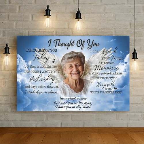 KiKiLuna Personalized Memorial Photo Canvas Wall Art - color: Design 10