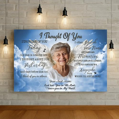 KiKiLuna Personalized Memorial Photo Canvas Wall Art - color: Design 10