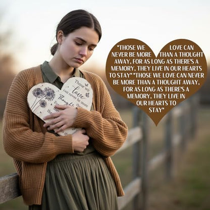 Yookeer Sympathy Gift Memorial Heart Present for Loss of Loved One Bereavement Gift Bereavement Sign Grieving Decorative Plaque for Loss of Deceased Father Mother Son Brother Condolence(Dandelion) - style: Dandelion