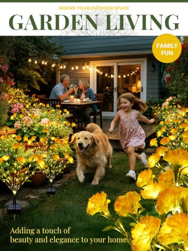 GIGALUMI 4 Pack Solar 28 Carnations Flowers Outdoor, 2 Modes, Yellow - color: Yellow, size: 4 PACK