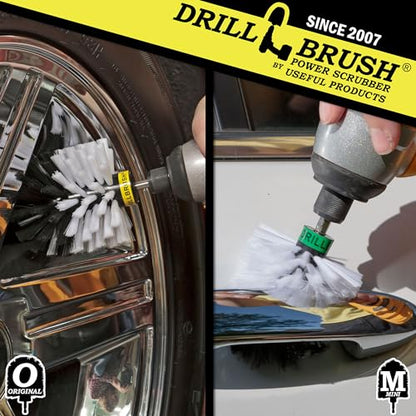 Car Cleaning Supplies - Car Tire Cleaner - Carpet and Upholstery Scrubbing | Truck Detail Brush - Wheel Brushes - Truck Toolbox Scrubber - Windshield Glass Cleaner Brush - Home Leather Cleaning Tool - color: White