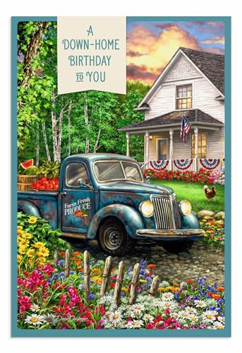 DaySpring - Dona Gelsinger - Down Home Birthday - 4 Design Assortment with Scripture - 12 Birthday Boxed Cards & Envelopes (U1610)