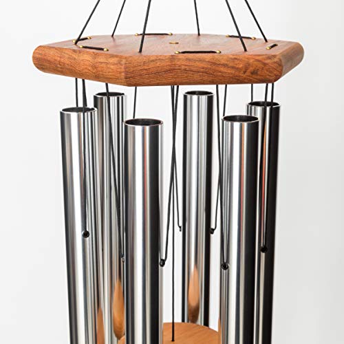 In Loving Memory 24-inch Windchime, Silver w/What we Have Once Enjoyed… - color: Silver