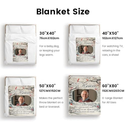 Personalized Memorial Blankets with Photos, in Memory of Loved One Gifts, Sympathy Bereavement Cardinal Blanket for Loss of Mom Dad Grandma Husband Son Daughter - color: New Arrivals-5