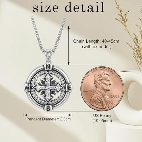 925 Sterling Silver Patron Saint Necklace Amulet Miraculous Medal Pendant Jewelry for Men Women with Friendship Talisman Travel Inspirational Gifts - color: black-J