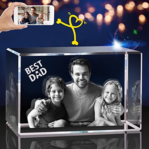 3D Crystal Photo, Personalized Gift for Mother's Day, Father's Day, Customized Gifts for Wife, Women, Him, Her, Dad and Mom. Custom Picture Gifts for Birthday, Wedding & Anniversary.(Small Landscape) - size: Small Landscape
