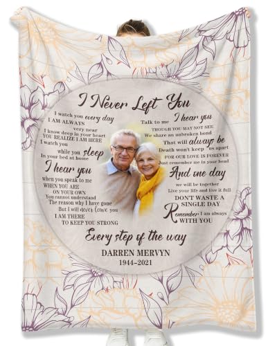 Personalized Memorial Blanket for Loss of Loved Dad Mom Husband Wife - color: Memorial Blanket 06
