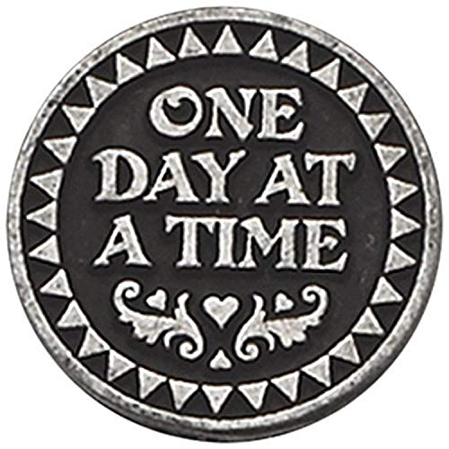 Cathedral Art PT140 One Day at a Time Pocket Token, 1-Inch, Pewter - style: One Day at a Time