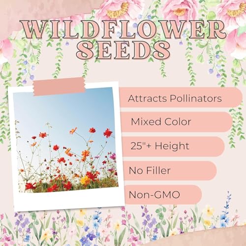 Wildflower Seed Packets in Loving Memory (Pack of 30) Funeral Gift Sympathy Remembrance Memorial Service Forget Me Not (Blue with Pink Flower) - color: Blue with Pink Flower