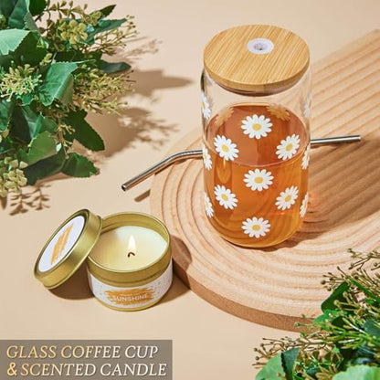 Birthday Gifts for Women, Christmas Self Care Get Well Gifts Baskets for Women, Sending Sunshine Sunflower Care Package, Thinking of You Thank You Inspirational Gift for Friend, Mom, Sister, Wife - color: Sunflower Yellow