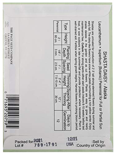 Black Duck Brand Set of 25 Shasta Daisy Flower Seed Packets! Flower Seeds in Bulk - Great for Creating The Garden of Your Dreams! (25, Shasta Daisy - Alaska) - color: Shasta Daisy - Alaska