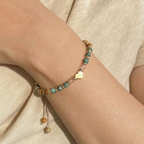 yupoxiu Natural Stone Bracelets - Inspirational Birthday Gifts for Women | Thinking of You & Get Well Soon Gifts for Women, Unique Jewelry Gift for Friend, Sister, Her - style: A-Life is tough