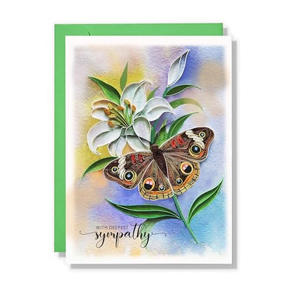 Buffterly Sympathy Quilling Card, Animal Sympathy, Thinking Of You for All Occassions, Animal Quill Card for Him, Her, Friend (Buffterly) - color: Buffterly Sympathy
